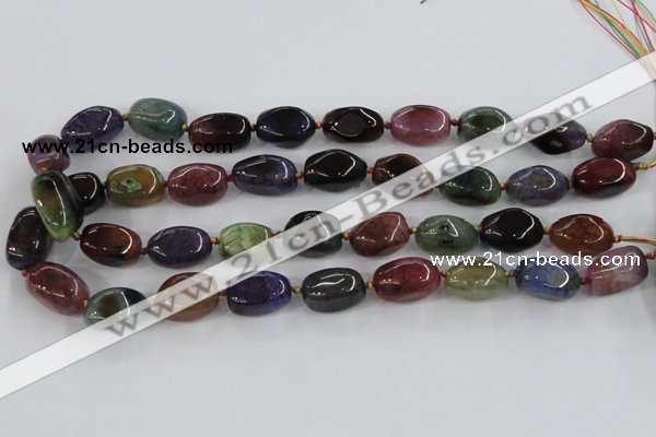 CAA616 15.5 inches 12*20mm nuggets dragon veins agate beads