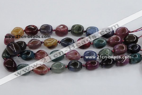 CAA617 15.5 inches 15*20mm nuggets dragon veins agate beads