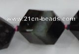 CAA620 15.5 inches 20*20mm faceted cube dragon veins agate beads