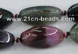 CAA626 15.5 inches 15*30mm nuggets dragon veins agate beads