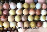 CAA6264 15 inches 12mm round wood jasper beads wholesale