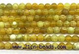 CAA6278 15 inches 8mm round yellow fire agate beads