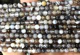 CAA6300 15 inches 4mm round Botswana agate gemstone beads