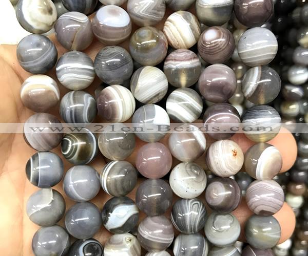 CAA6304 15 inches 12mm round Botswana agate gemstone beads