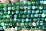 CAA6341 15 inches 8mm faceted round green banded agate beads
