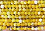 CAA6361 15 inches 6mm round yellow banded agate beads wholesale