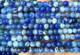 CAA6386 15 inches 6mm round blue banded agate beads wholesale