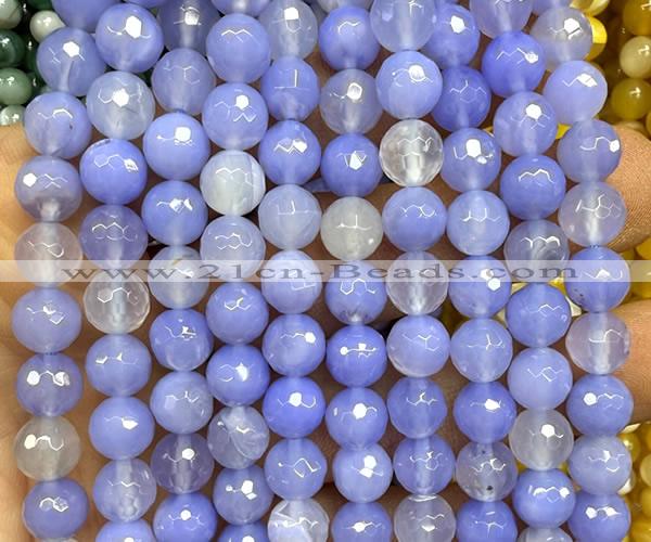 CAA6422 15 inches 8mm round blue banded agate beads wholesale