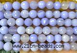 CAA6423 15 inches 10mm round blue banded agate beads wholesale
