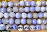 CAA6424 15 inches 12mm round blue banded agate beads wholesale