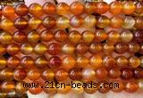CAA6432 15 inches 8mm round red agate beads wholesale