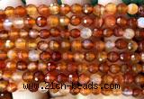 CAA6439 15 inches 6mm faceted round red agate beads wholesale
