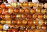 CAA6442 15 inches 12mm faceted round red agate beads wholesale