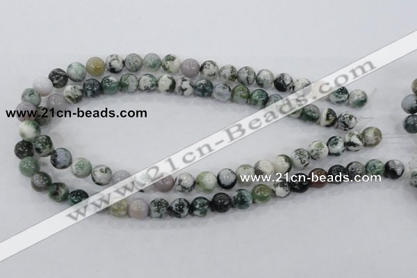 CAA702 15.5 inches 10mm round tree agate gemstone beads wholesale