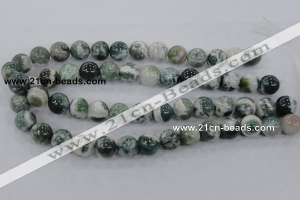 CAA704 15.5 inches 14mm round tree agate gemstone beads wholesale