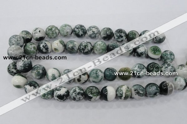 CAA705 15.5 inches 16mm round tree agate gemstone beads wholesale