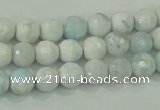 CAA710 15.5 inches 8mm faceted round fire crackle agate beads