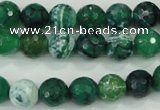 CAA713 15.5 inches 10mm faceted round fire crackle agate beads