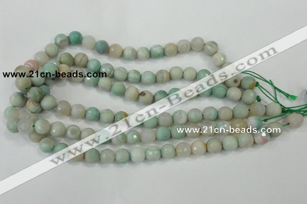 CAA715 15.5 inches 10mm faceted round fire crackle agate beads