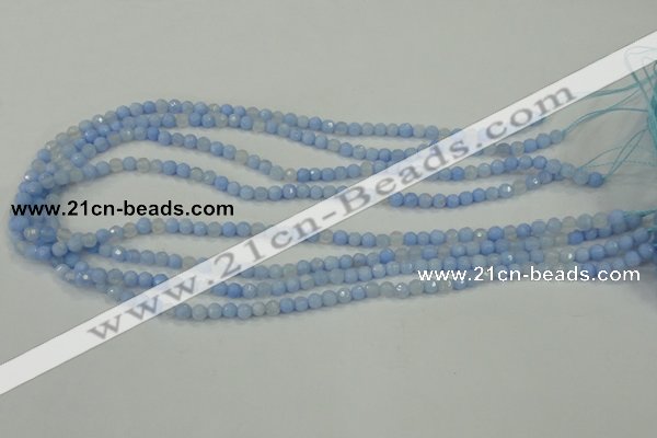 CAA734 15.5 inches 4mm faceted round blue lace agate beads wholesale