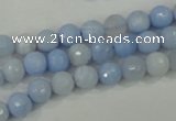 CAA735 15.5 inches 6mm faceted round blue lace agate beads wholesale