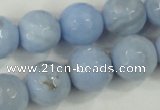 CAA741 15.5 inches 18mm faceted round blue lace agate beads