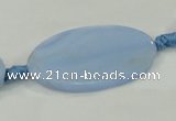 CAA743 15.5 inches 21*40mm oval blue lace agate beads wholesale