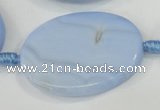 CAA745 15.5 inches 25*40mm oval blue lace agate beads wholesale