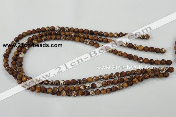 CAA749 15.5 inches 6mm round wooden agate beads wholesale