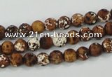 CAA750 15.5 inches 8mm round wooden agate beads wholesale