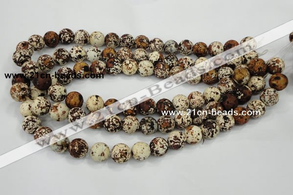 CAA751 15.5 inches 10mm round wooden agate beads wholesale