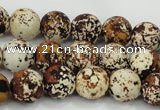 CAA753 15.5 inches 14mm round wooden agate beads wholesale