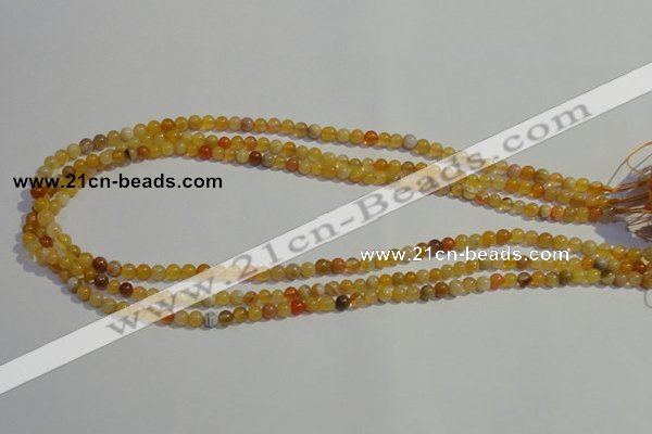 CAA86 15.5 inches 4mm round botswana agate gemstone beads