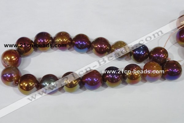 CAA876 15.5 inches 24mm round AB-color red agate beads