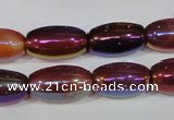 CAA879 15.5 inches 11*20mm rice AB-color red agate beads