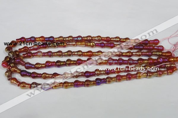 CAA881 15.5 inches 8*12mm pear-shaped AB-color red agate beads