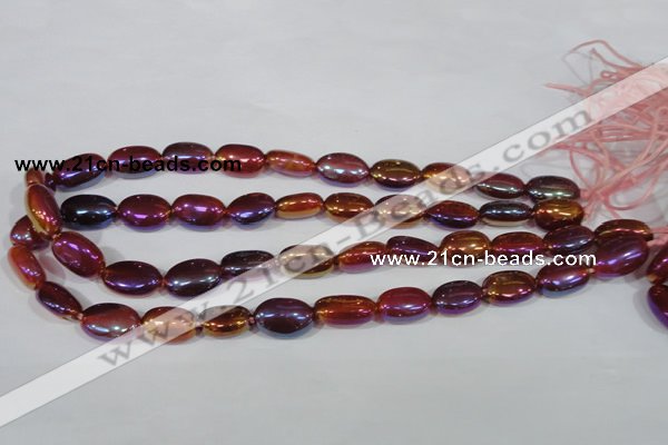 CAA883 15.5 inches 11*17mm oval AB-color red agate beads