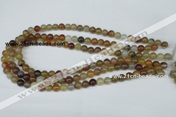 CAA891 15.5 inches 8mm round agate gemstone beads wholesale