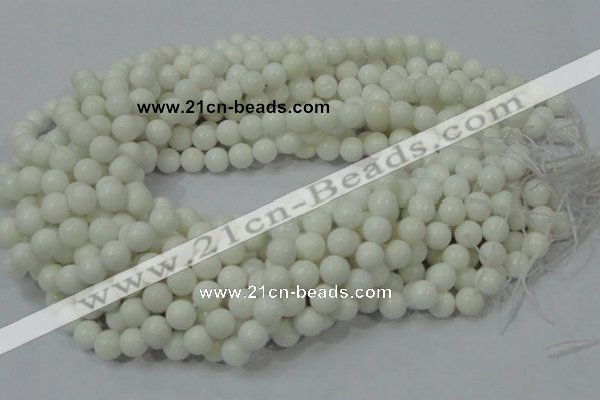 CAA93 15.5 inches 10mm round white agate gemstone beads wholesale