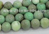 CAB01 15.5 inches 10mm round green grass agate gemstone beads