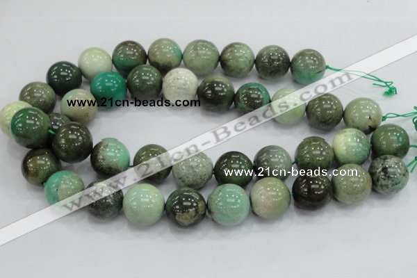 CAB02 15.5 inches 20mm round green grass agate gemstone beads