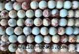 CAB1023 15 inches 10mm faceted round blue agalmatolite beads