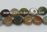 CAB128 15.5 inches 10mm coin india agate gemstone beads wholesale