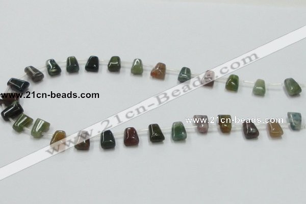 CAB130 15.5 inches 8*12mm trapezoid india agate gemstone beads