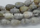 CAB143 15.5 inches 8*12mm teardrop bamboo leaf agate beads