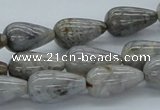 CAB144 15.5 inches 10*18mm teardrop bamboo leaf agate beads