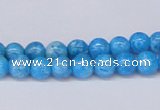 CAB220 15.5 inches 6mm round blue crazy lace agate beads