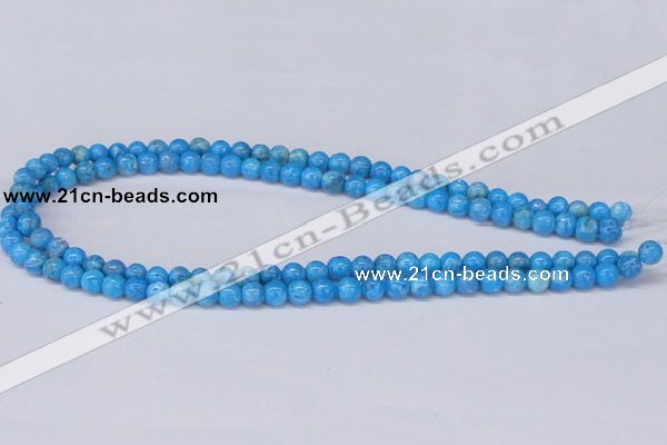 CAB220 15.5 inches 6mm round blue crazy lace agate beads