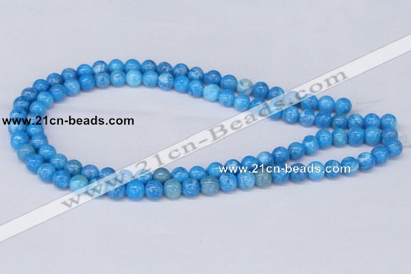 CAB221 15.5 inches 8mm round blue crazy lace agate beads