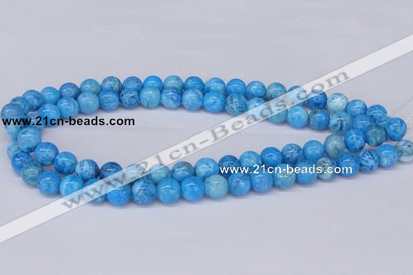 CAB222 15.5 inches 10mm round blue crazy lace agate beads